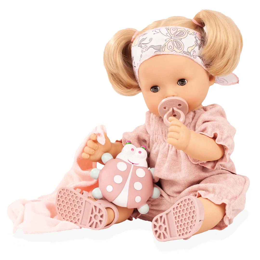 Aquini badpop, Gotz badpop, pop met blond haar, blonde pop gotz