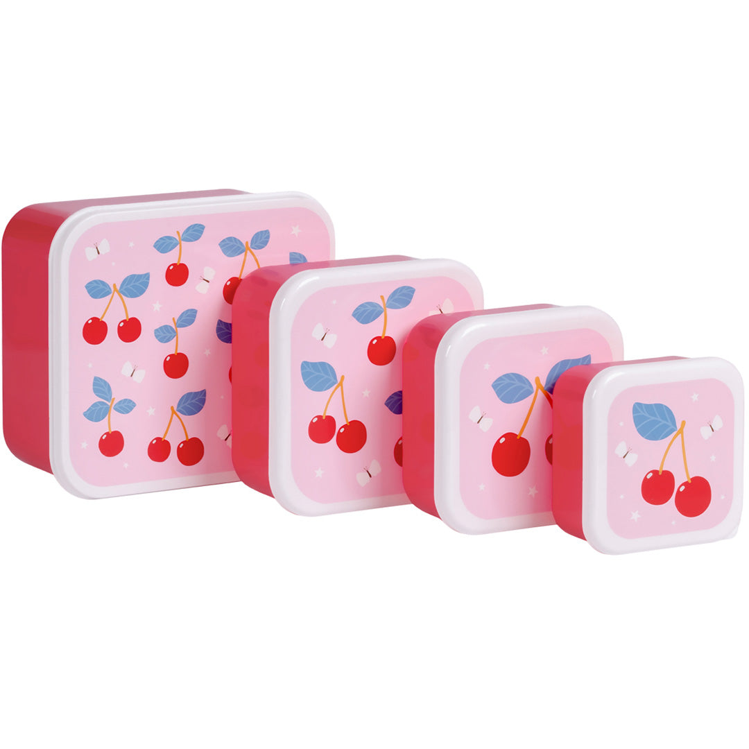 A little lovely company lunchbox set - kersen - 4st | ilovespeelgoed