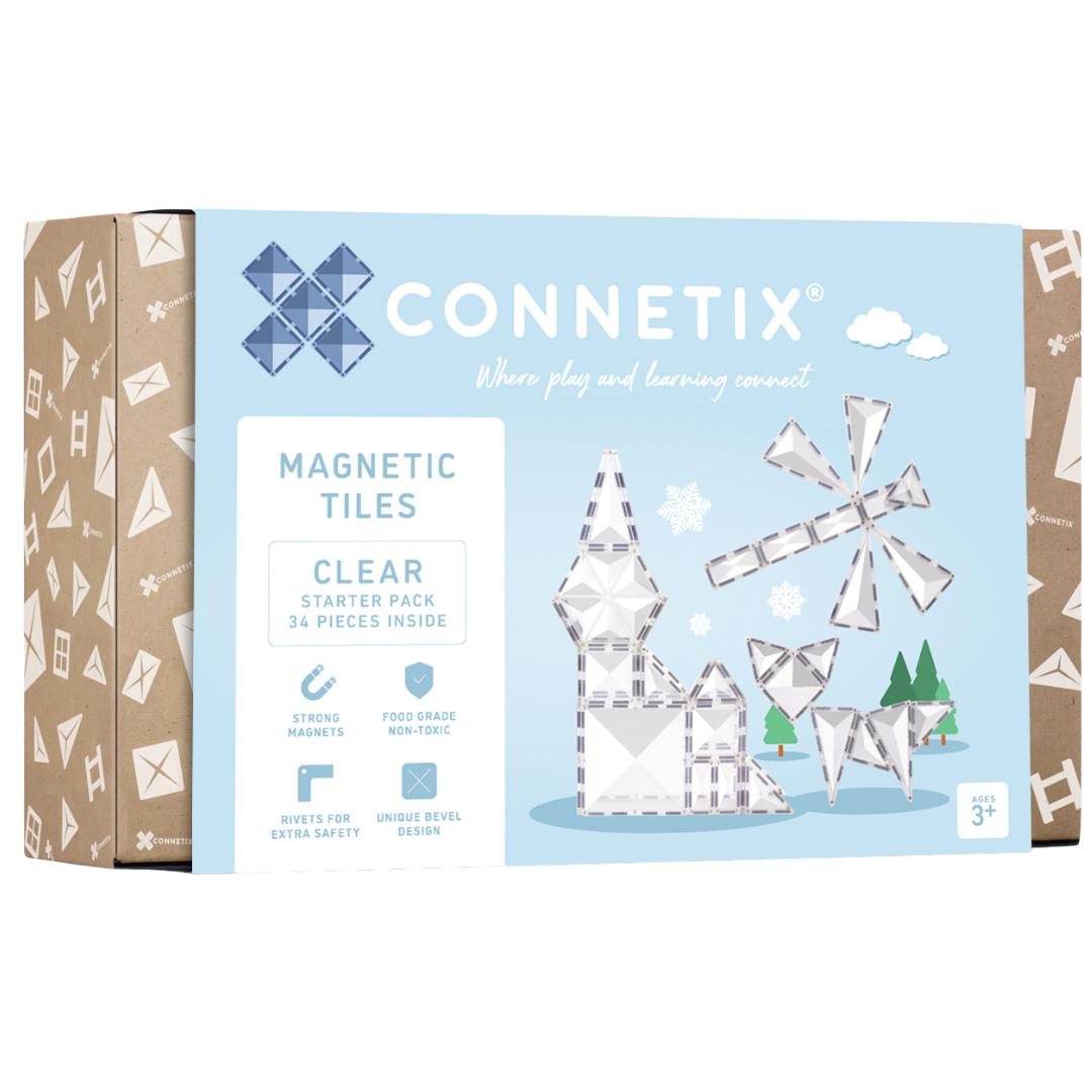 Connetix magnetische tegels clear - 34st | ilovespeelgoed