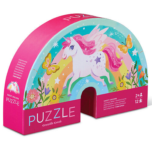Crocodile creek mini puzzel - lieve eenhoorn - 12st | ilovespeelgoed