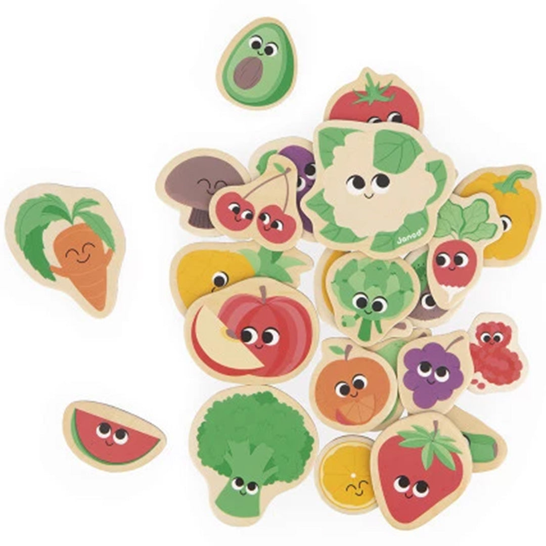 Janod magneten groente en fruit - 24st | ilovespeelgoed