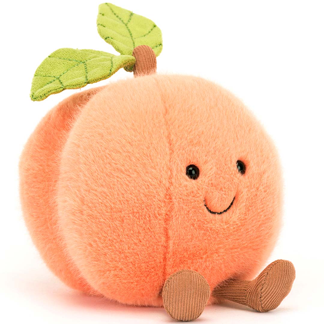 Jellycat knuffelperzik amuseables - 14 cm | ilovespeelgoed