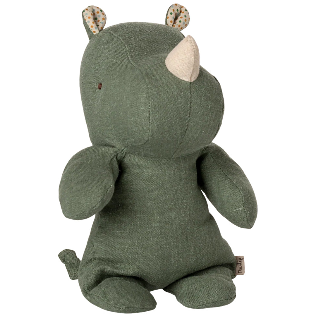 【新品】 メイレグ Maileg サファリフレンズ かば ミディアム ピンク 袋 maileg knuffelneushoorn safari friends - sage - 22 cm | ilovespeelgoed