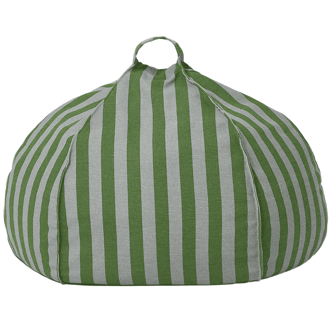 Nobodinoz zitzak rond vibes - green blue stripes | ilovespeelgoed