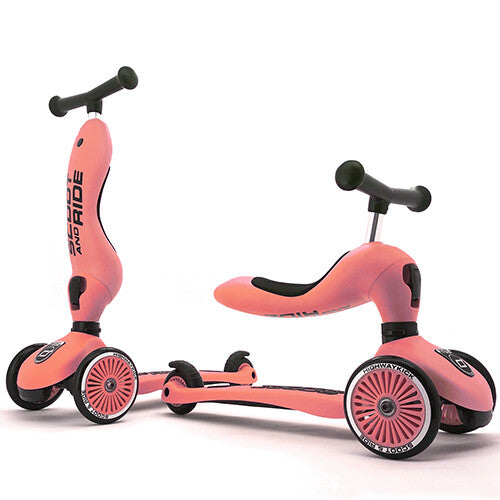 Scoot and ride 2-in-1 loopfiets en step - highwaykick 1 - peach