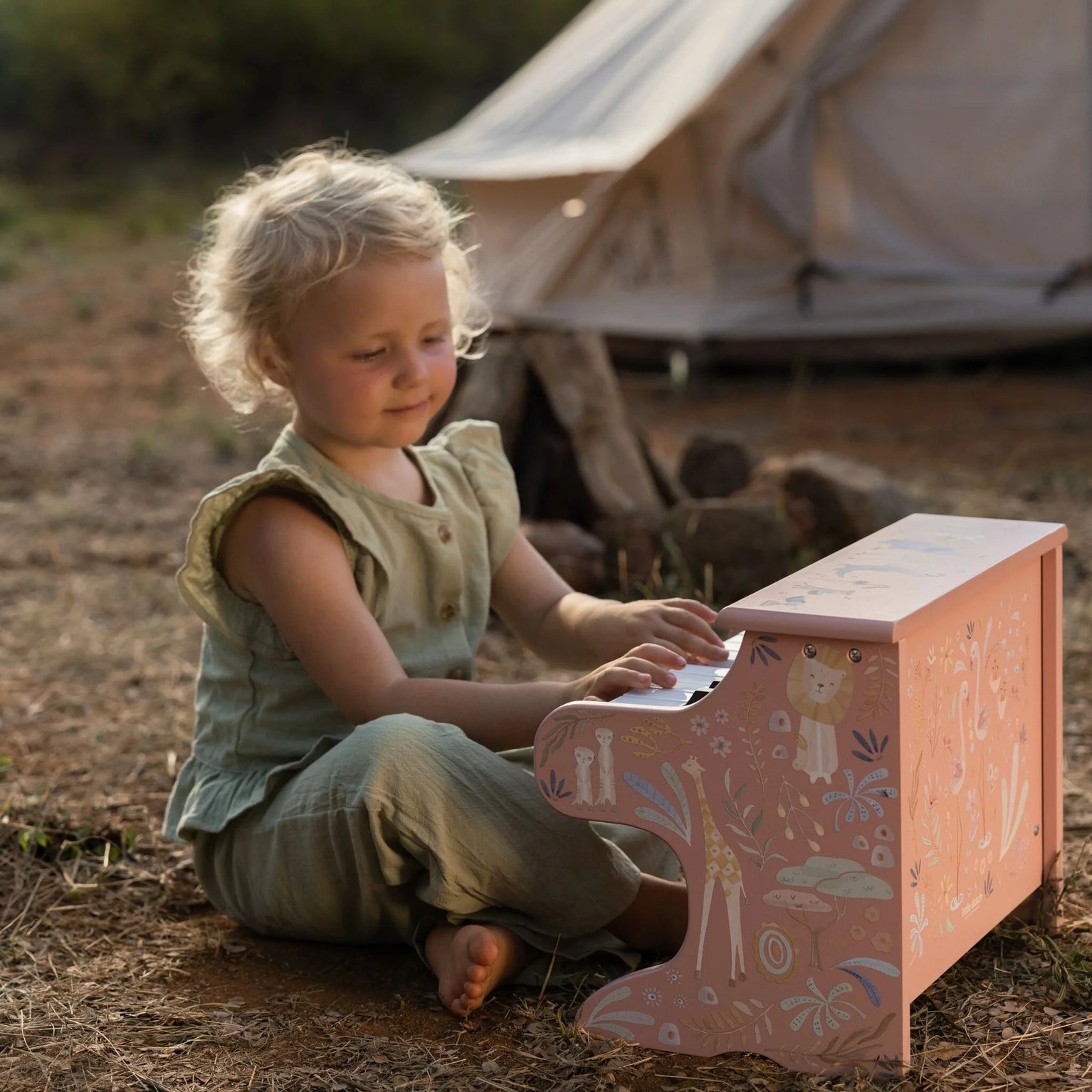 little dutch piano safari friends - roze | LD7477 | 3