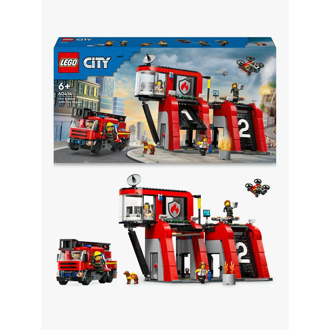 LEGO city brandweerkazerne en brandweerauto speelset