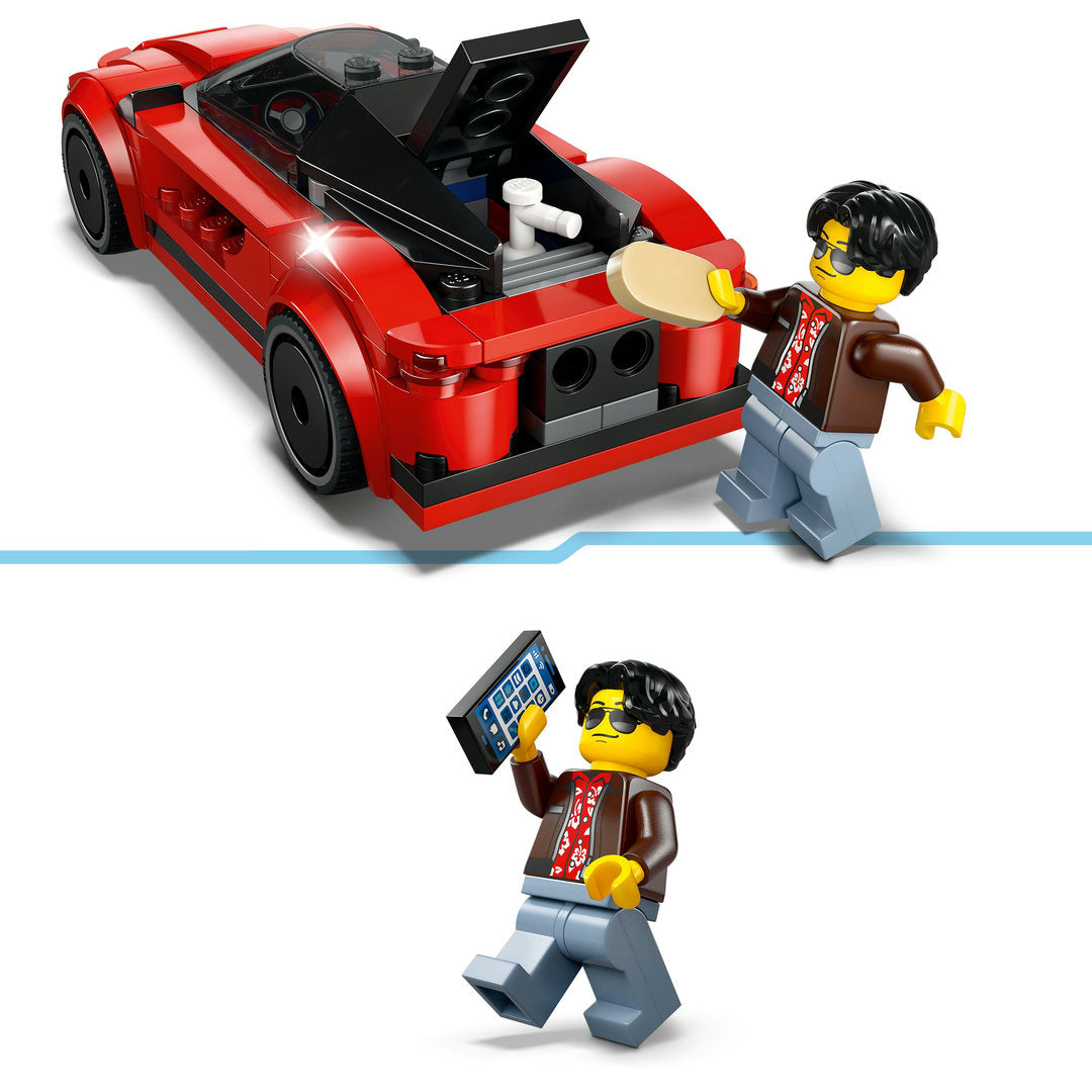 LEGO city rode sportwagen supercar voertuig