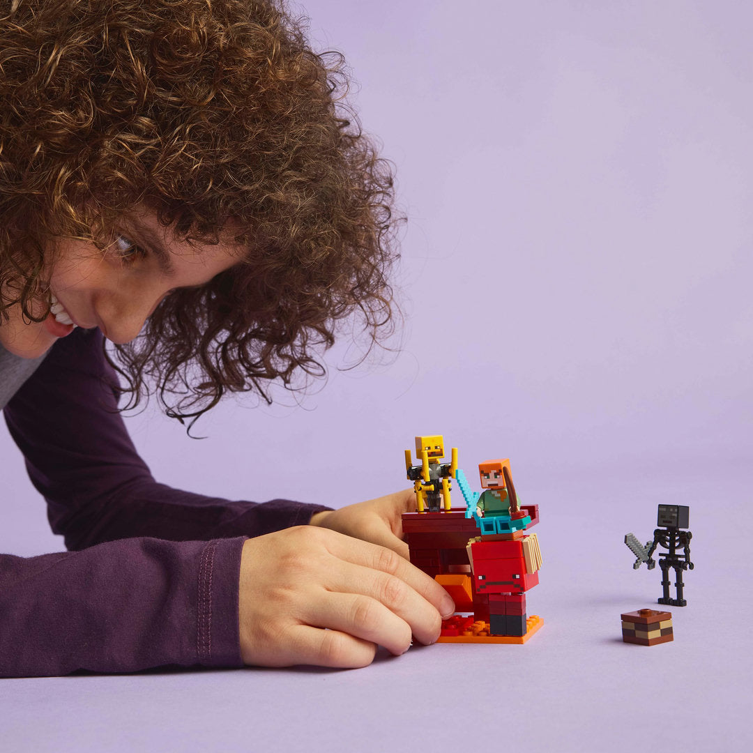 LEGO minecraft de lavastrijd in de nether