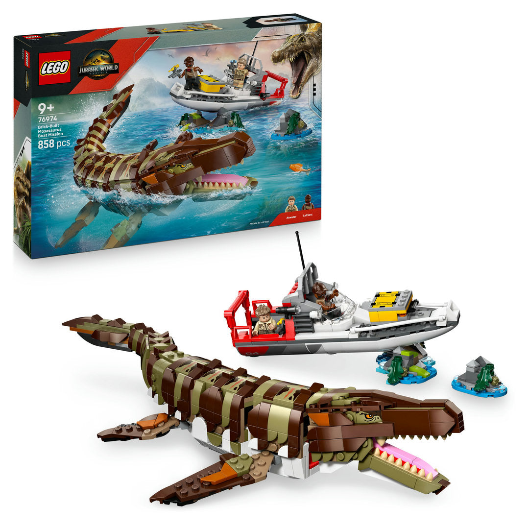LEGO jurassic world bouwbare mosasaurus bootmissie