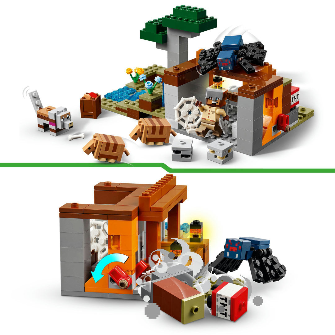 LEGO minecraft de gordeldieren bij de mijn