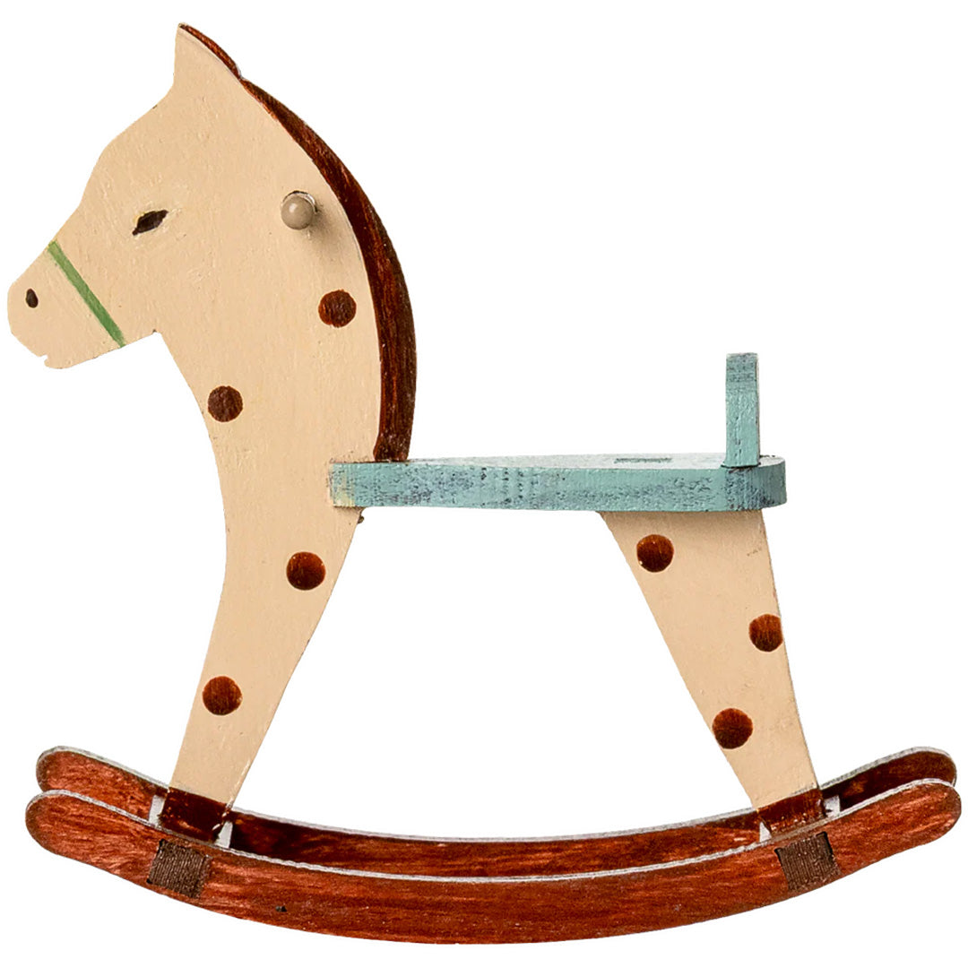 11-5001-01 maileg poppenhuis hobbelpaard - gestipt - 8,5 cm | 4