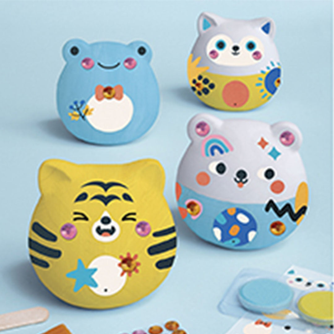 janod atelier verfset - 4 gipsdieren | 11.9211 | 1