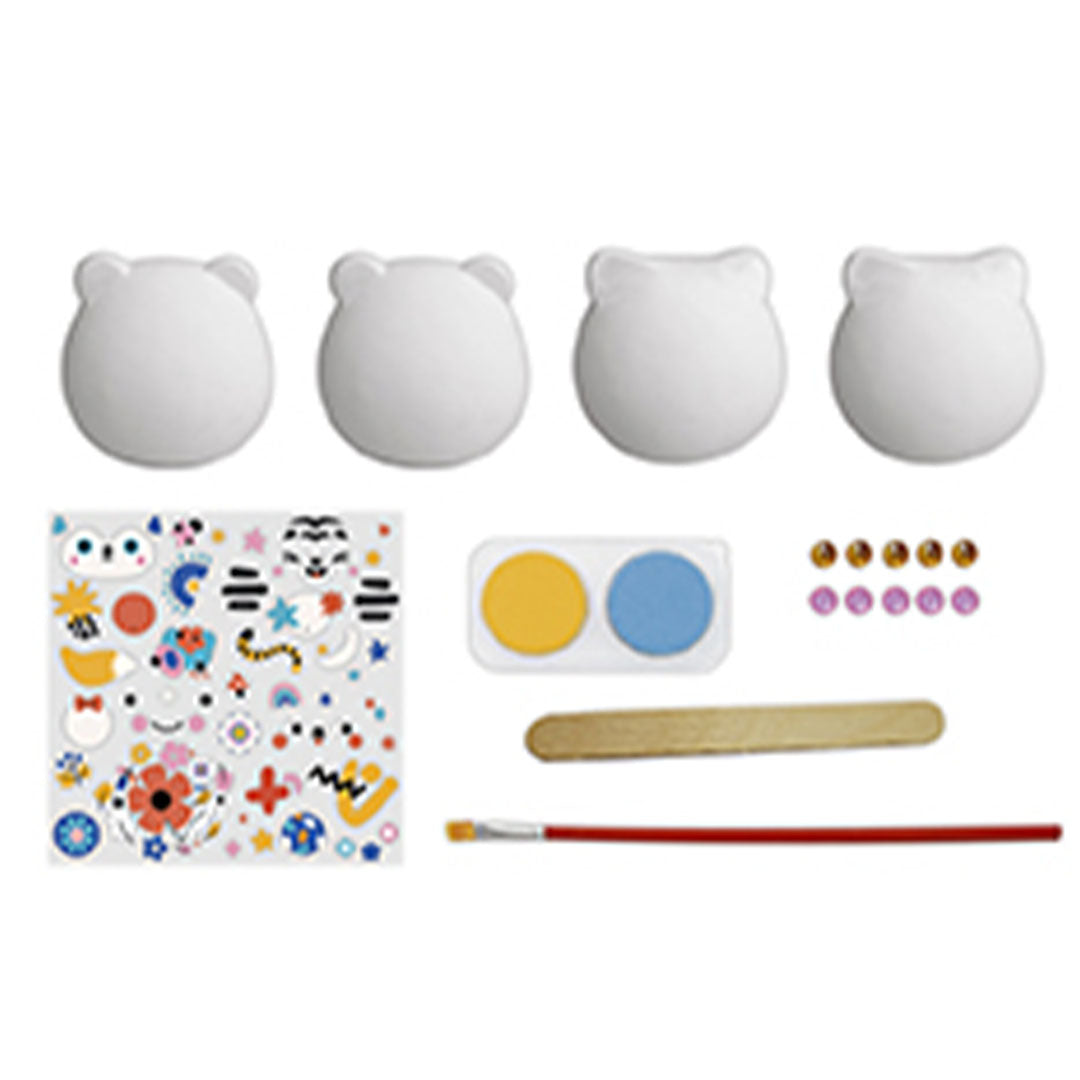 janod atelier verfset - 4 gipsdieren | 11.9211 | 2