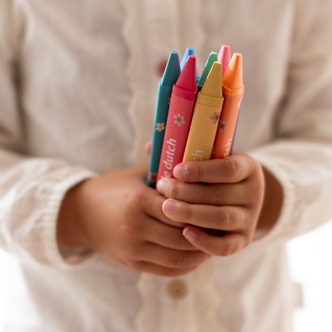 126701 | little dutch waskrijtjes rosa - meerkleurig - 8st | 221
