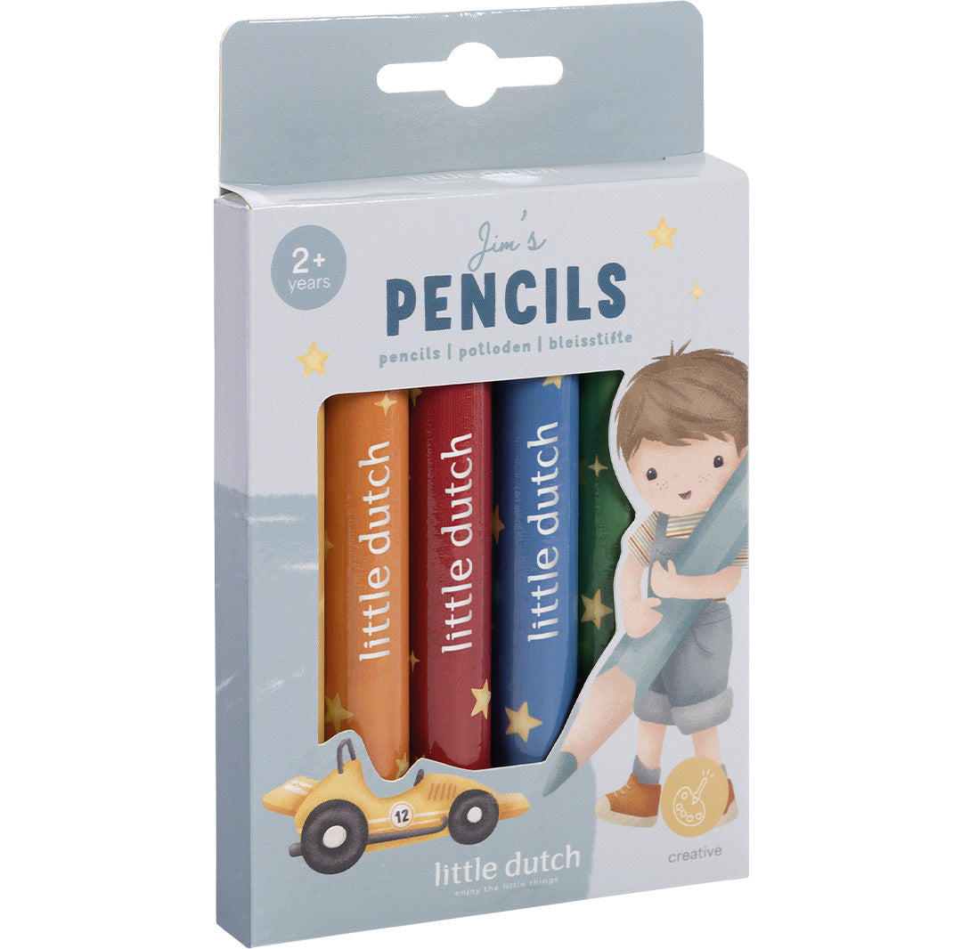 126732 | little dutch kleurpotloden jim - meerkleurig - 6st | 1