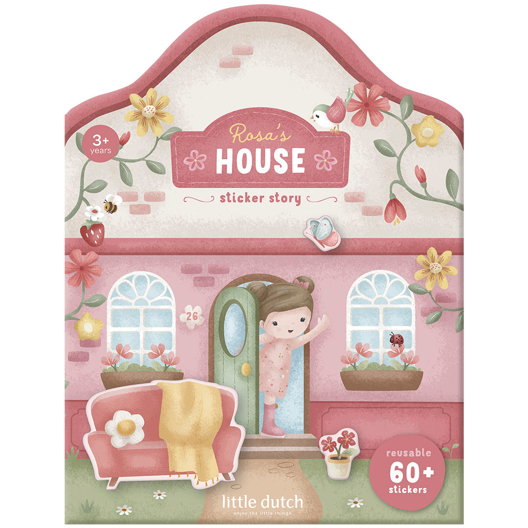 126787 | little dutch herbruikbare stickers rosa's house | 1