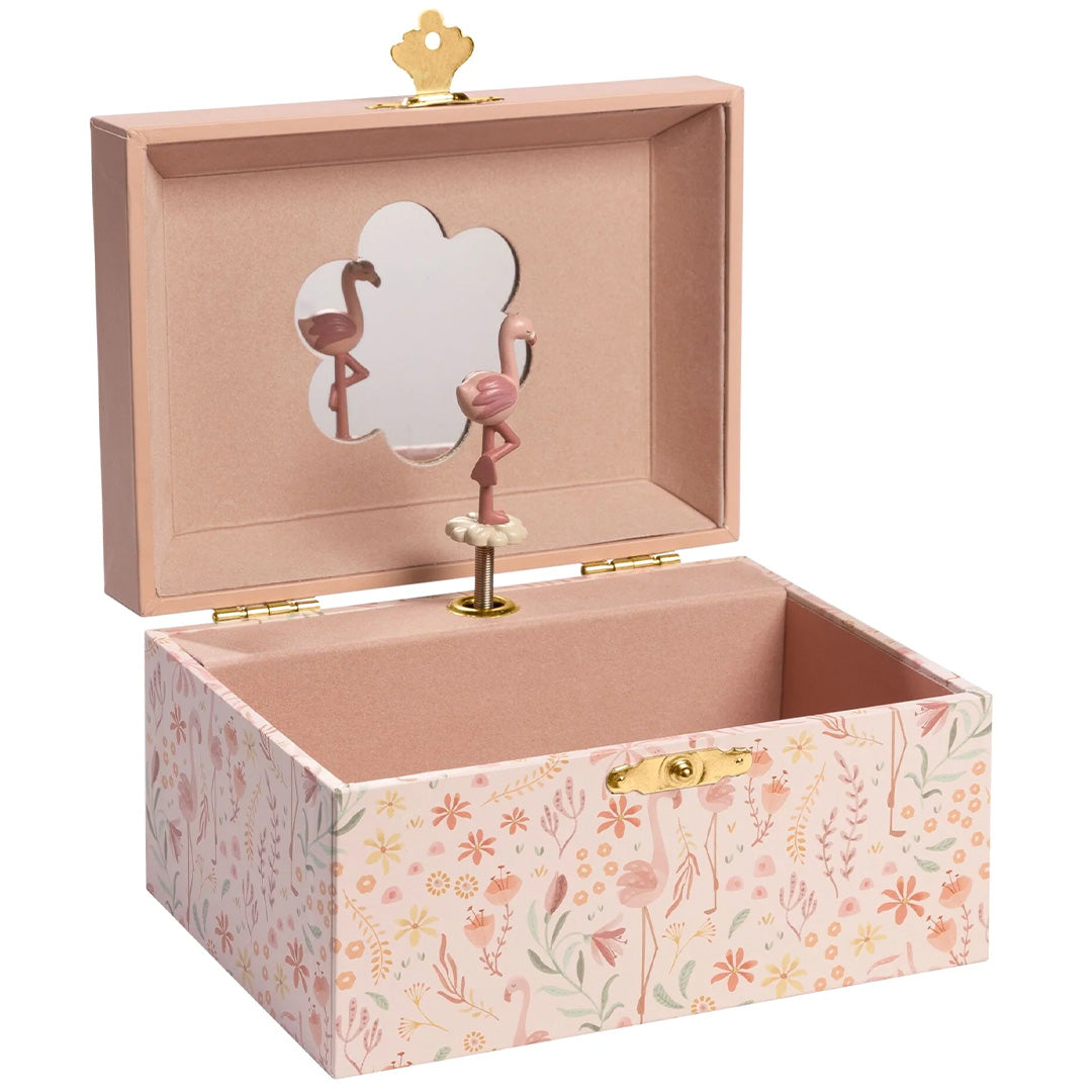 little dutch sieradendoosje met muziek flamingo - safari friends | BT126914 | 