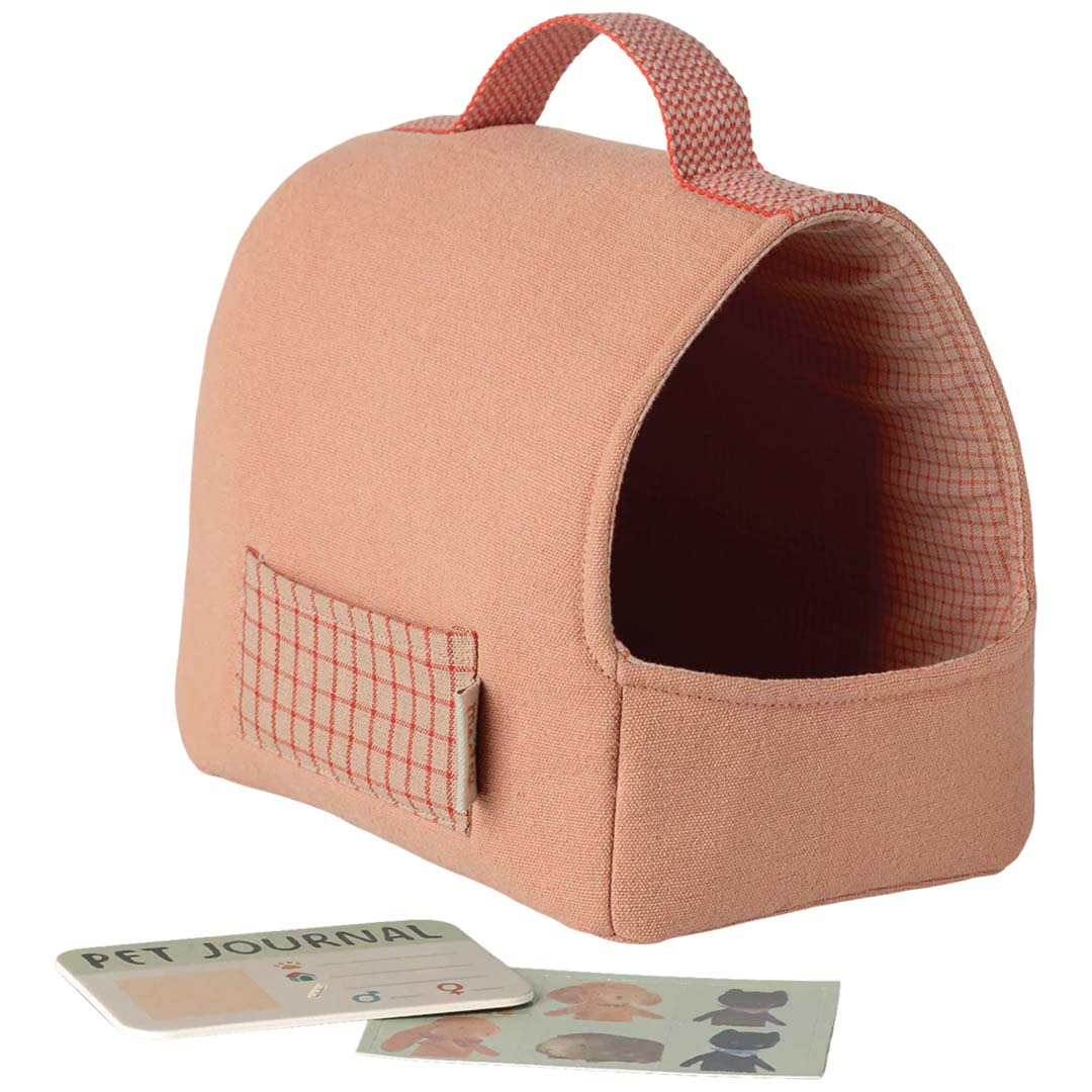 maileg poppenreistas voor huisdier - koraal - 19cm | 16-6915-00 | 3
