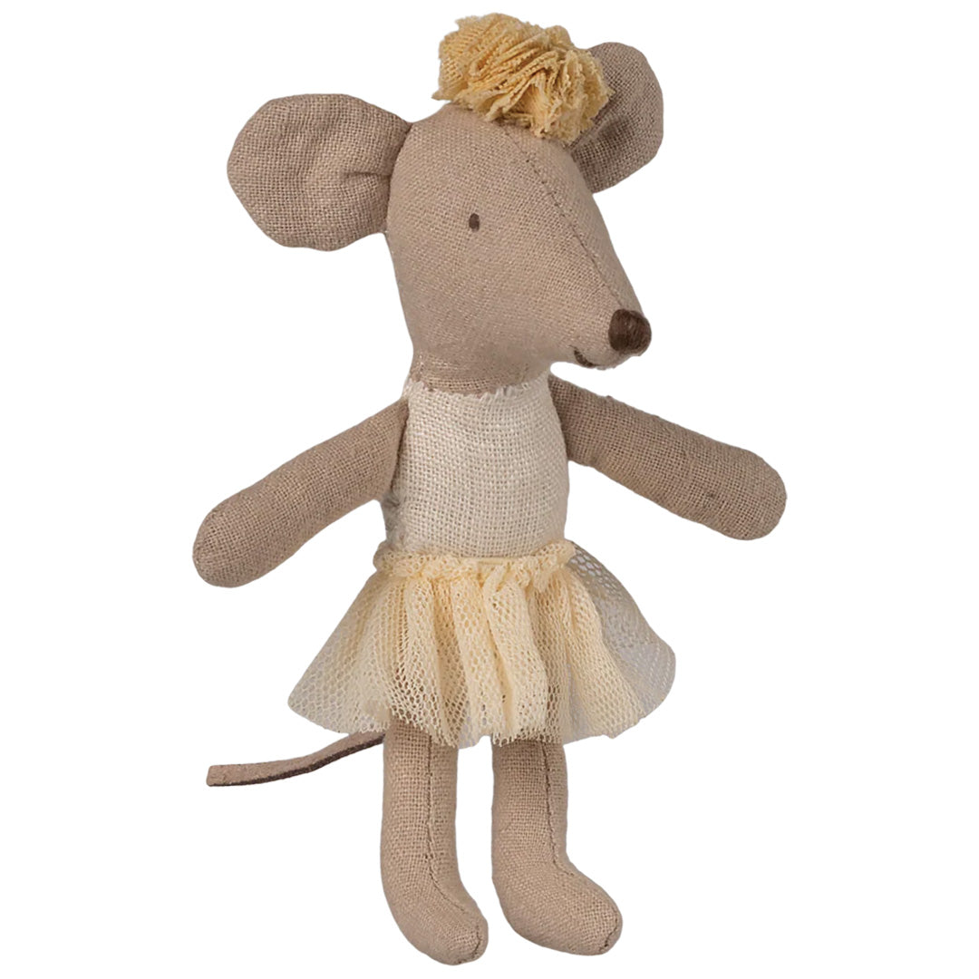 maileg knuffelmuis ballarina kleine zusje - gebroken wit - 11 cm | 17-6107-00 | 1