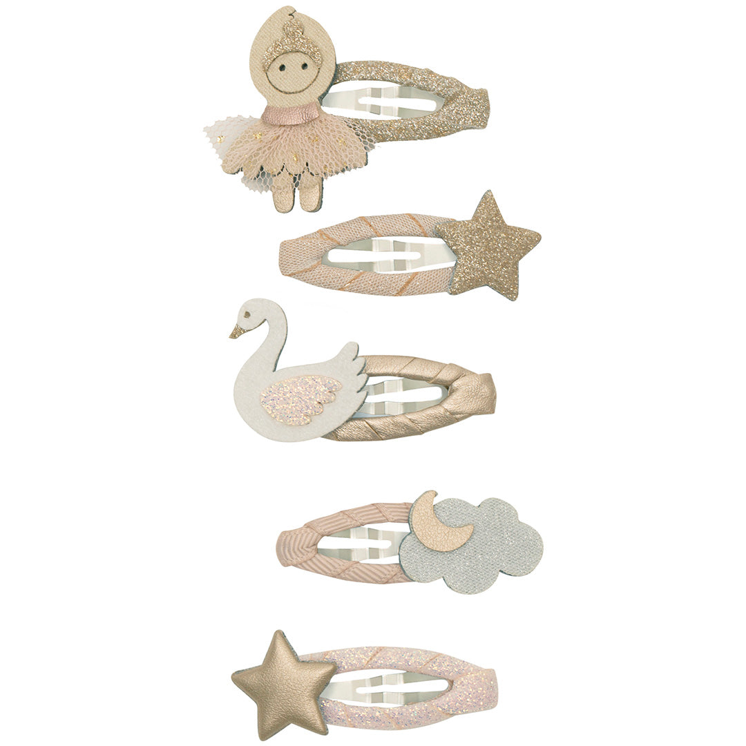mimi & lula haarspeldjes ballerina - pink multi - 5st | 172003-27 | 0