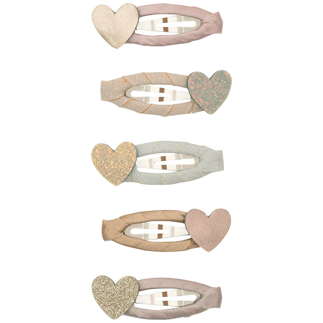 mimi & lula haarspeldjes heart - shimmer - 5st | 172007-21 | 0