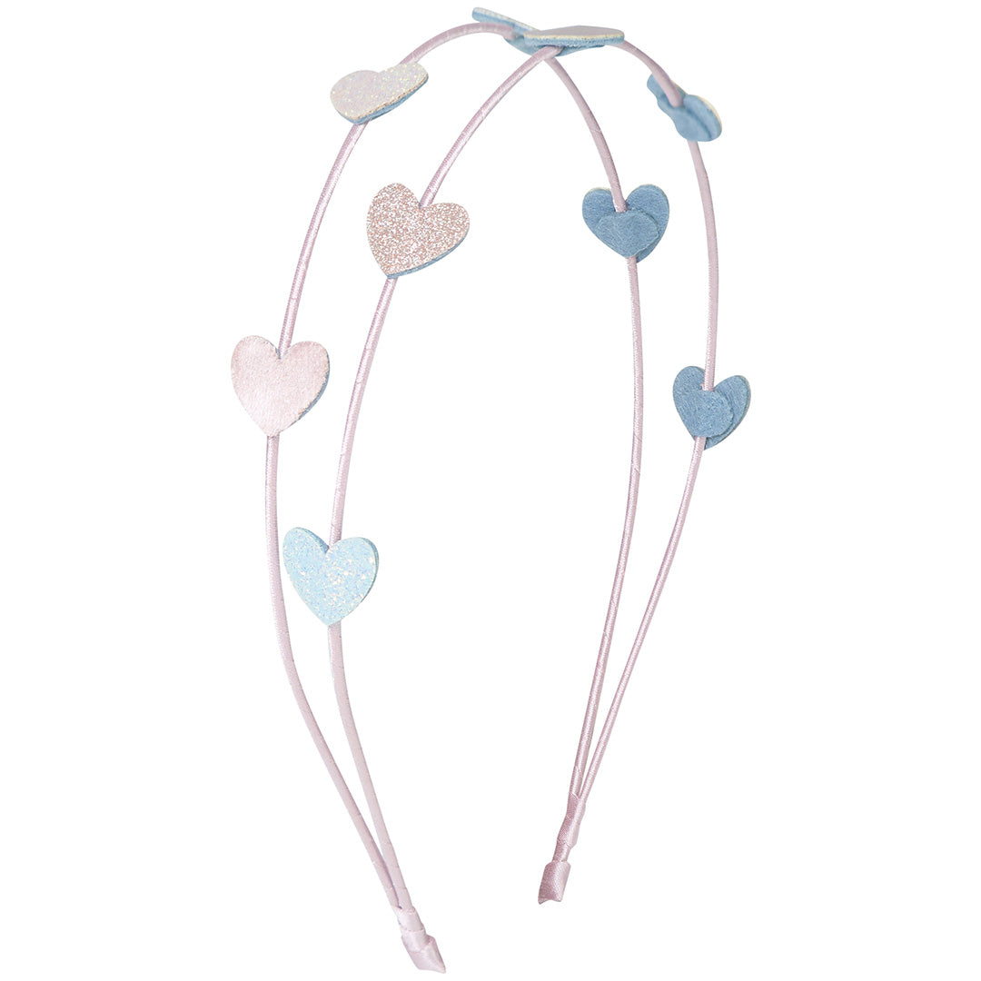 mimi & lula diadeem alice heart double - pink multi | 172009-27 | 0