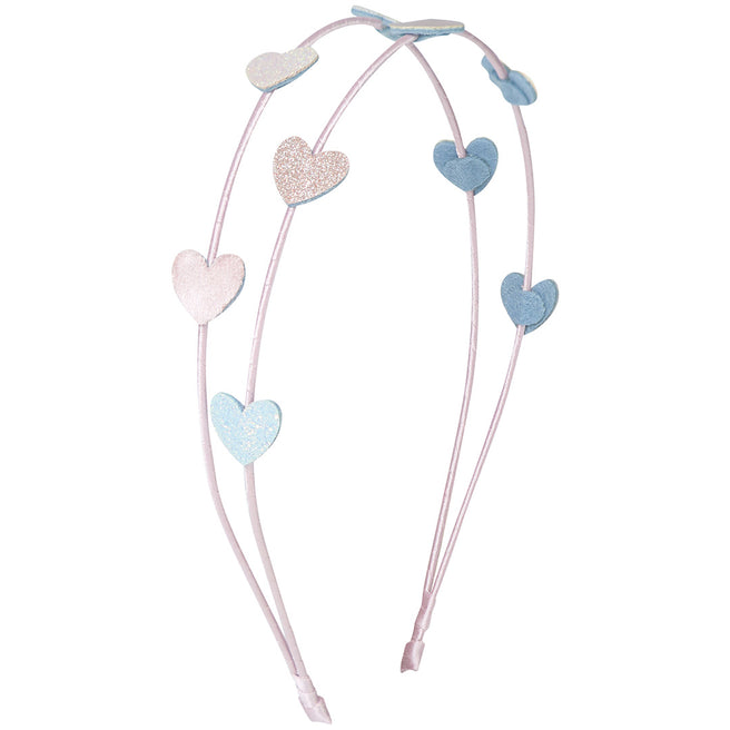 mimi & lula diadeem alice heart double - pink multi | 172009-27 | 0