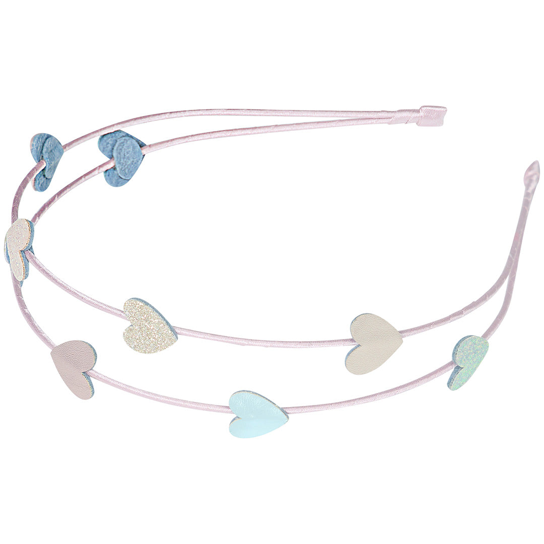 mimi & lula diadeem alice heart double - pink multi | 172009-27 | 1