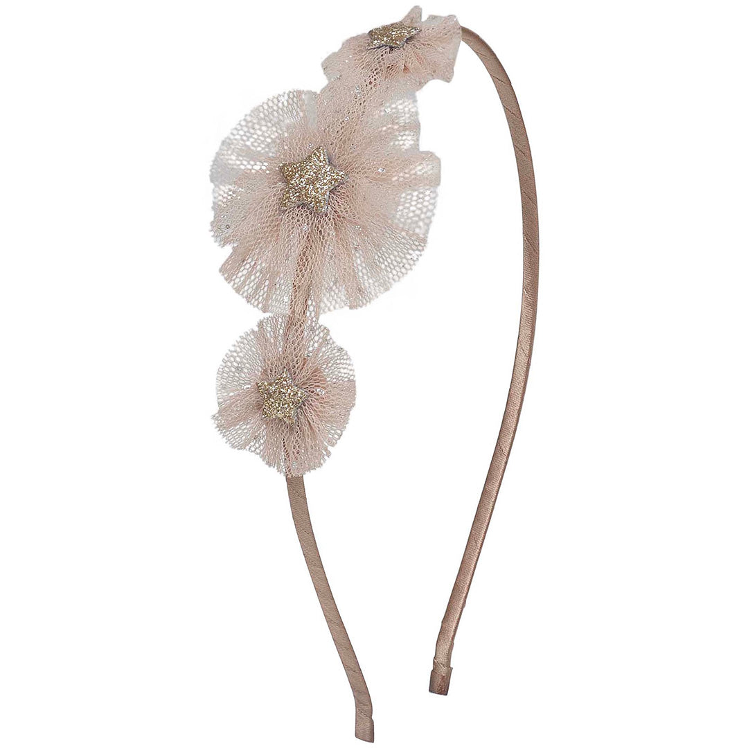 mimi & lula diadeem alice tulle rosette - neutral | 172015-22 | 0