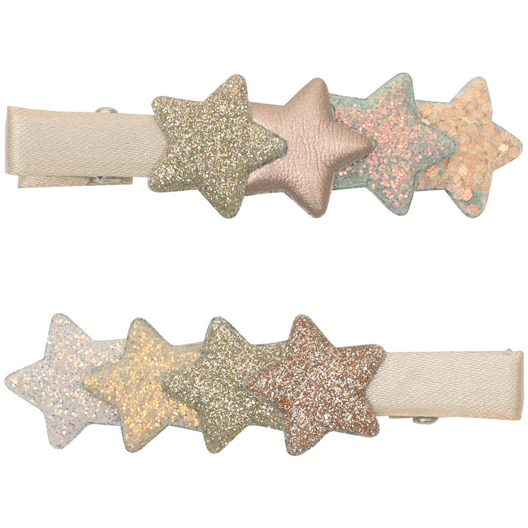 mimi & lula haarclipjes layered star - shimmer - 2st | 172025-21 | 0