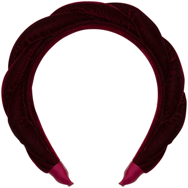 mimi & lula diadeem diadeem alice twisted velvet - burgundy | 172046-29 | 0