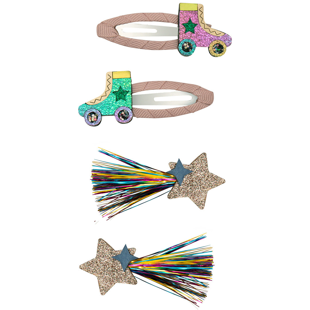 mimi & lula haarspeldjes rollerskate - multi - 4st | 172053-23 | 0