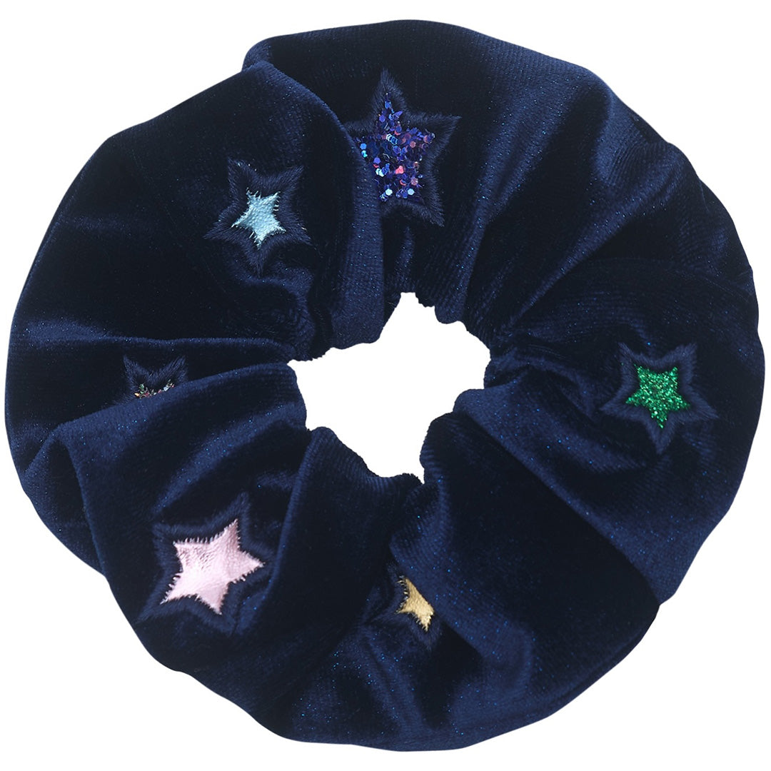 mimi & lula haarelastiek scrunchie constellation velvet - navy | 172059-12 | 0