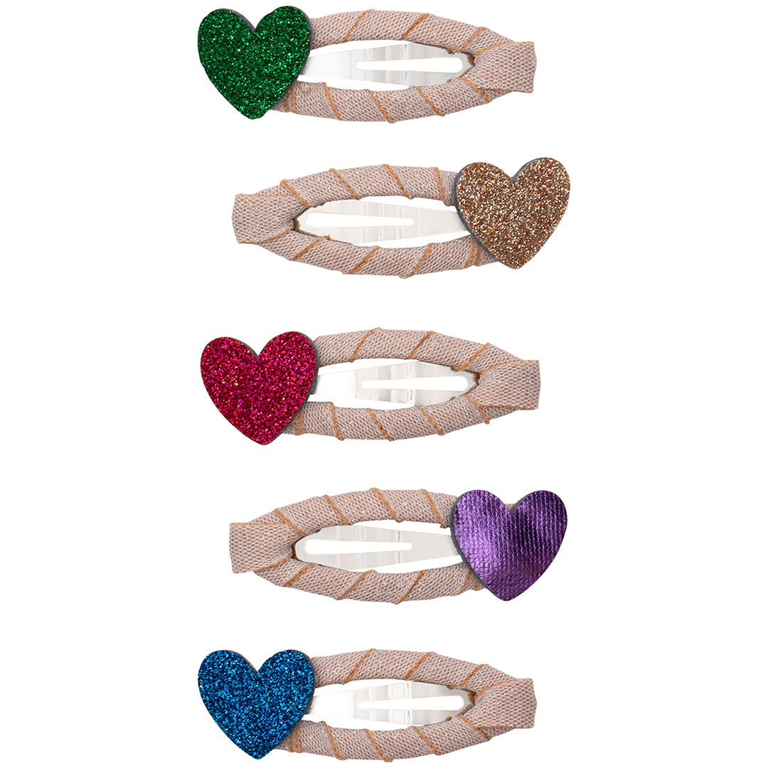 mimi & lula haarspeldjes jazzy heart - bright multi - 5st | 172061-38 | 0