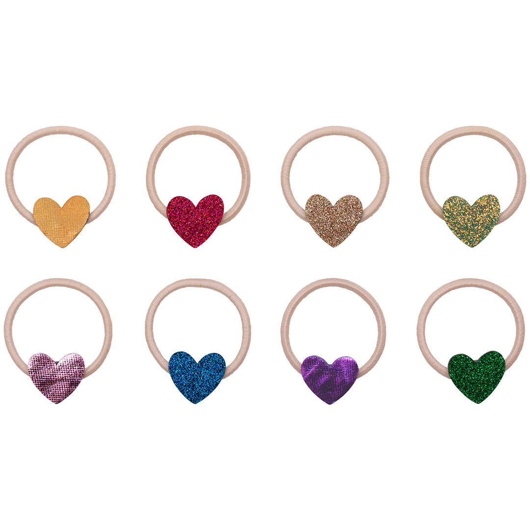 mimi & lula haarelastiekjes jazzy heart mini - bright multi - 8st | 172062-38 | 0