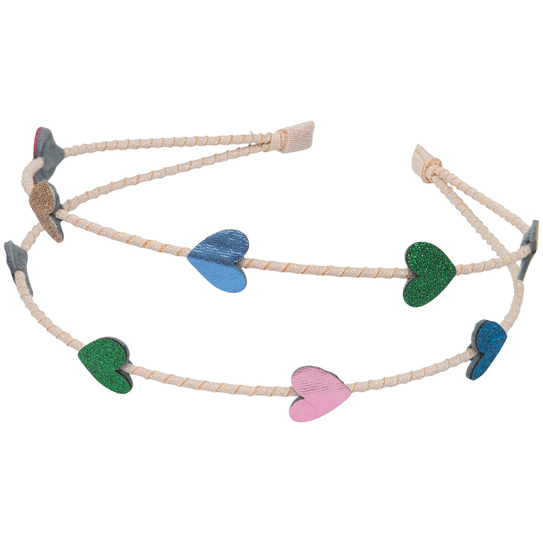 mimi & lula diadeem alice jazzy teeny heart double - bright multi | 172064-38 | 1