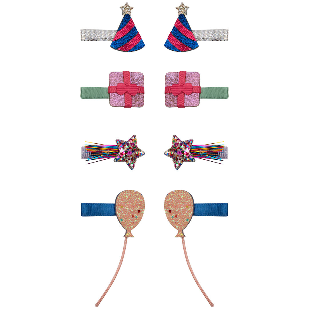 mimi & lula haarclipjes birthday party - bright multi - 8st | 172065-38 | 0