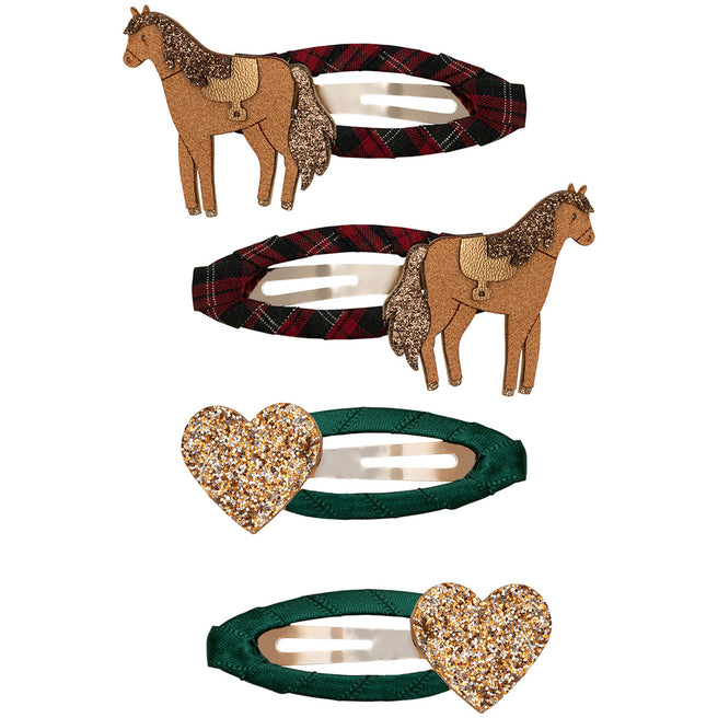 mimi & lula haarspeldjes horsey - multi - 4st | 172073-23 | 0