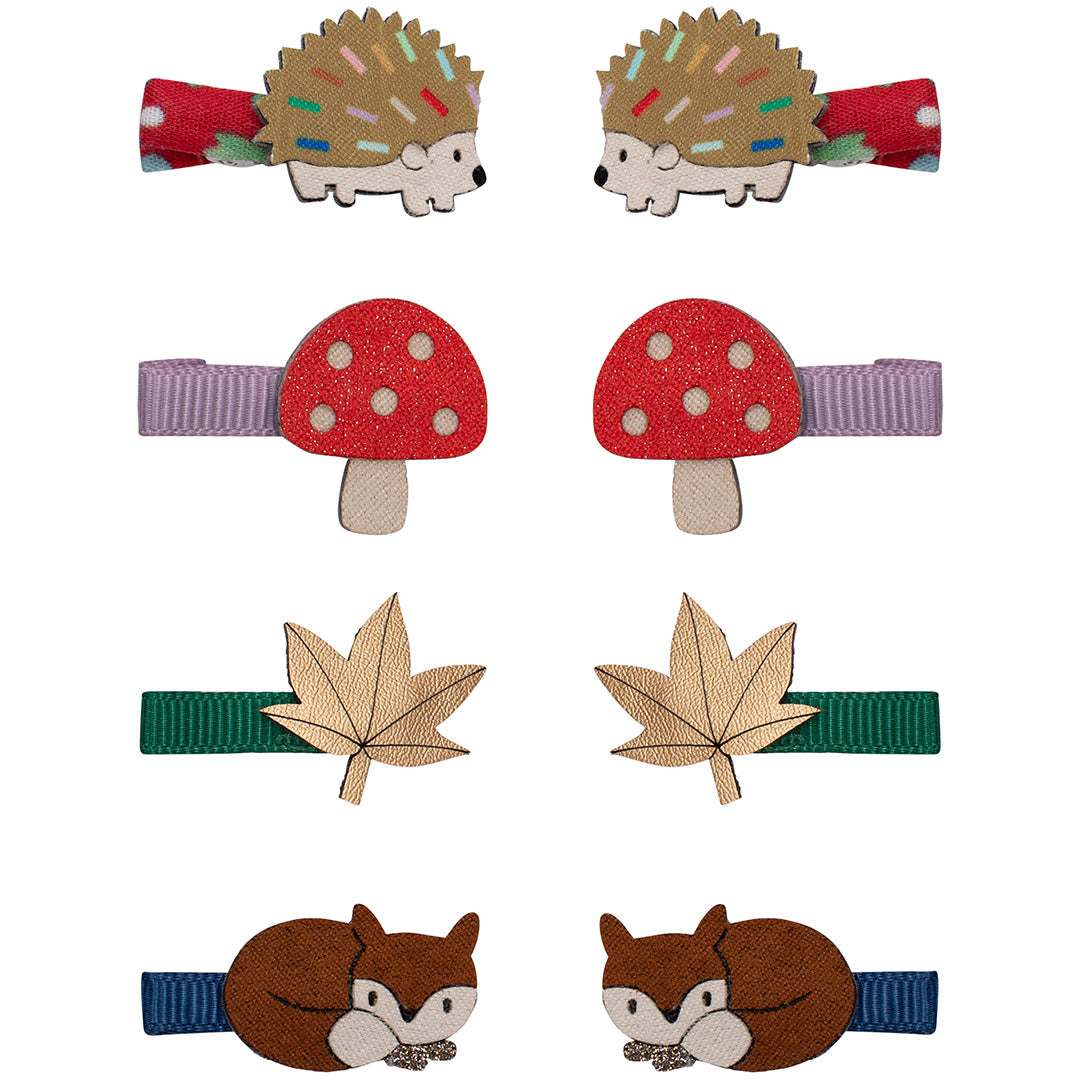 mimi & lula haarclipjes autumn woodland - multi - 8st | 172082-23 | 0