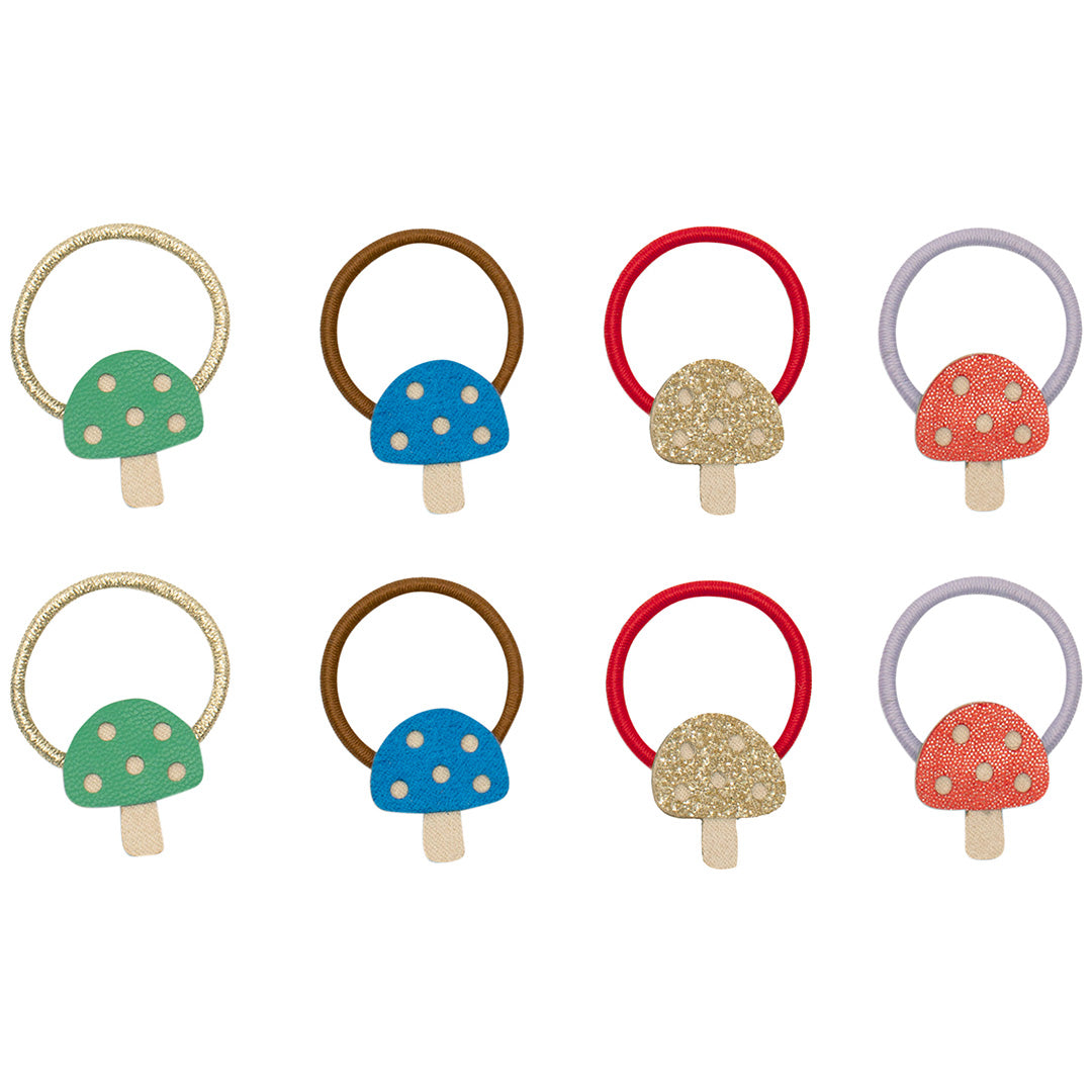 mimi & lula haarelastiekjes toadstool mini - multi - 8st | 172085-23 | 0