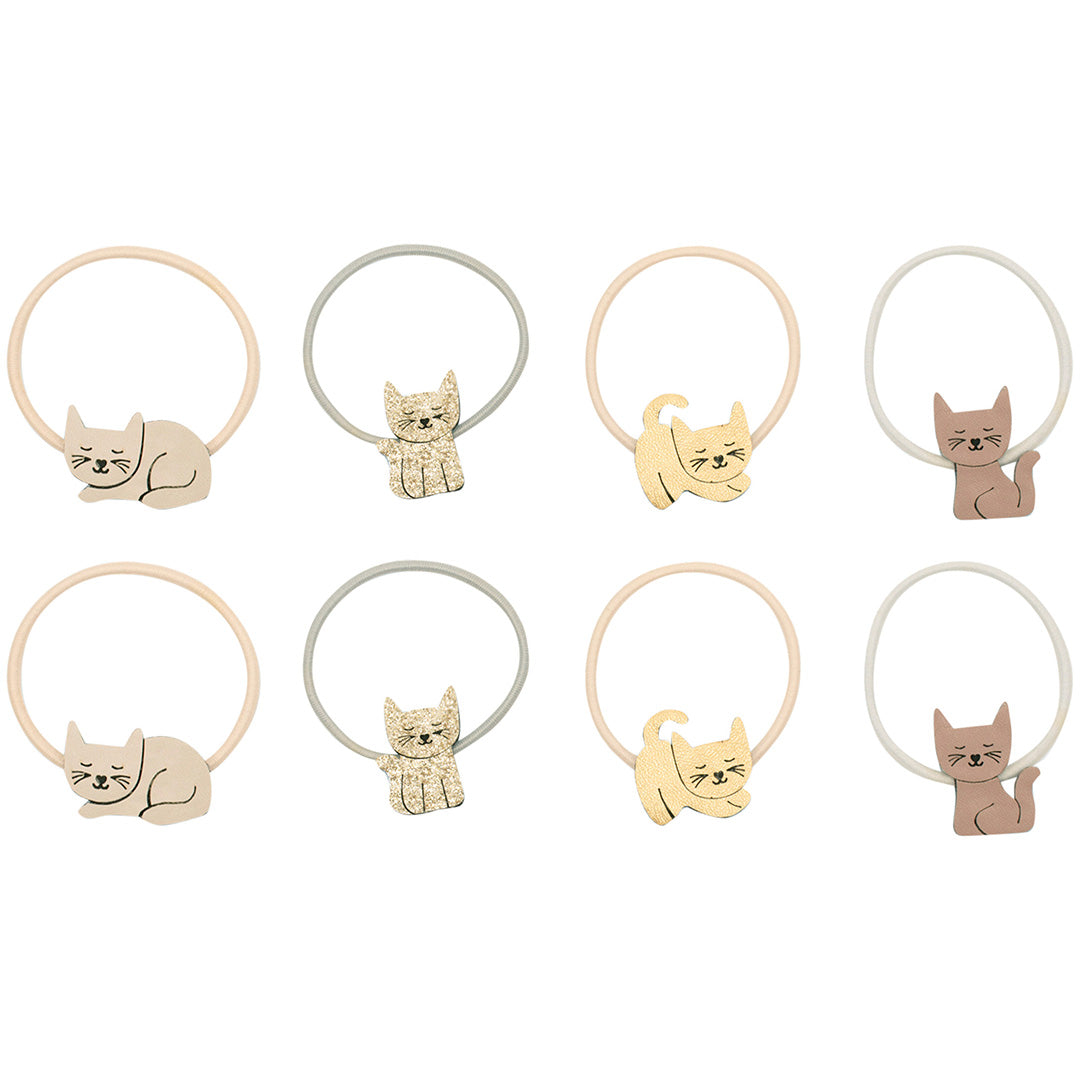 mimi & lula haarelastiekjes kitty cat mini - pink multi - 8st | 172093-27 | 0
