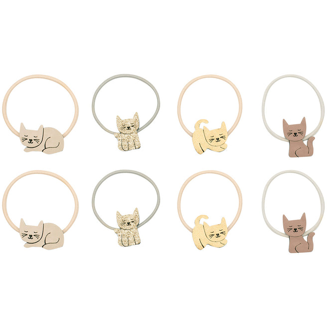 mimi & lula haarelastiekjes kitty cat mini - pink multi - 8st | 172093-27 | 0
