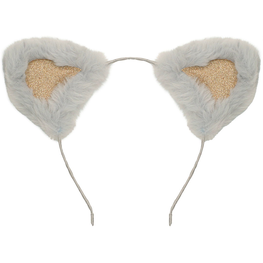 mimi & lula diadeem kattenoren met vacht - grey | 172096-07 | 0