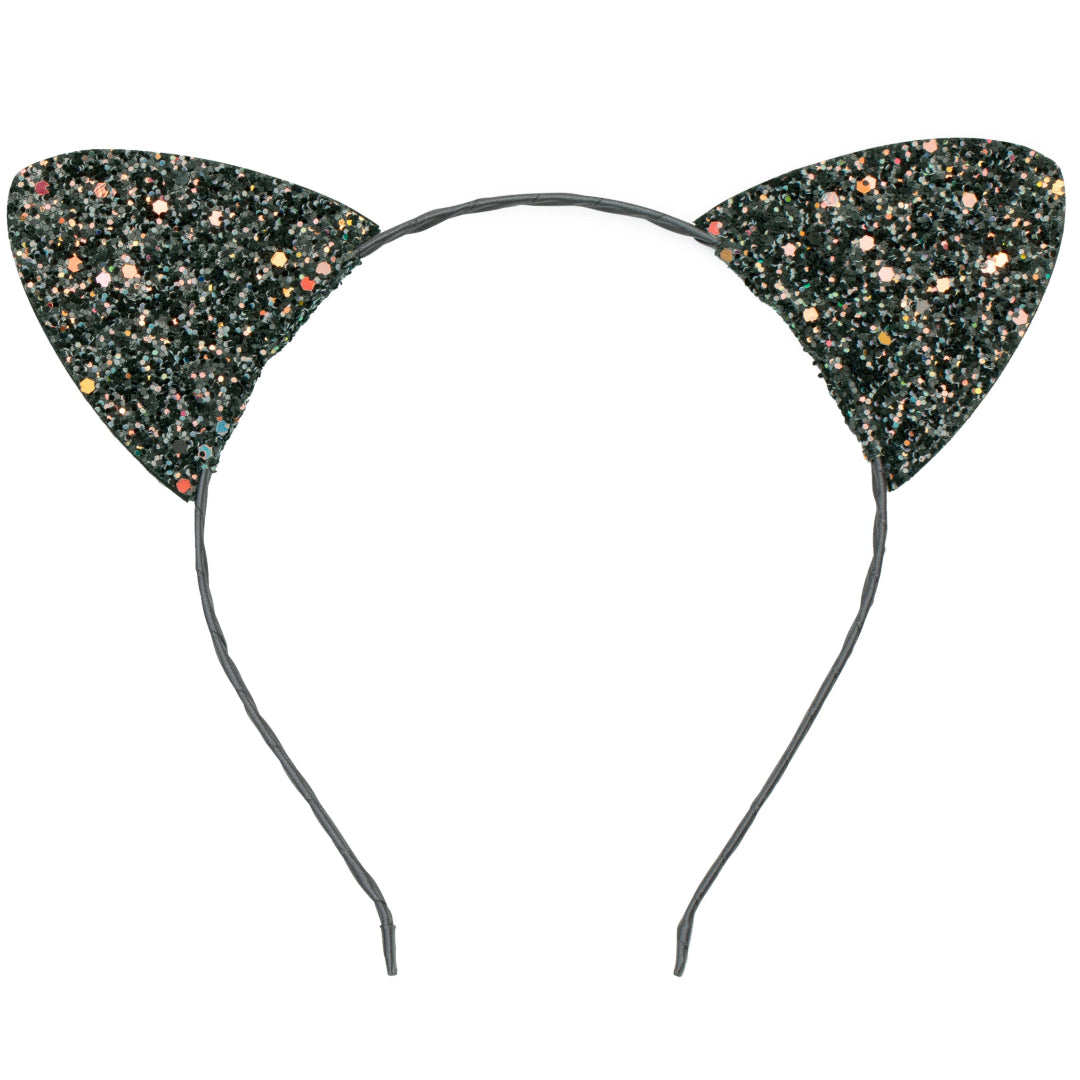 mimi & lula diadeem kattenoren spooky glitter - black | 172103-03 | 0