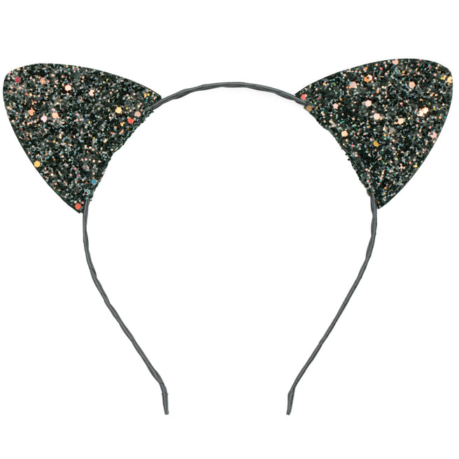 mimi & lula diadeem kattenoren spooky glitter - black | 172103-03 | 0