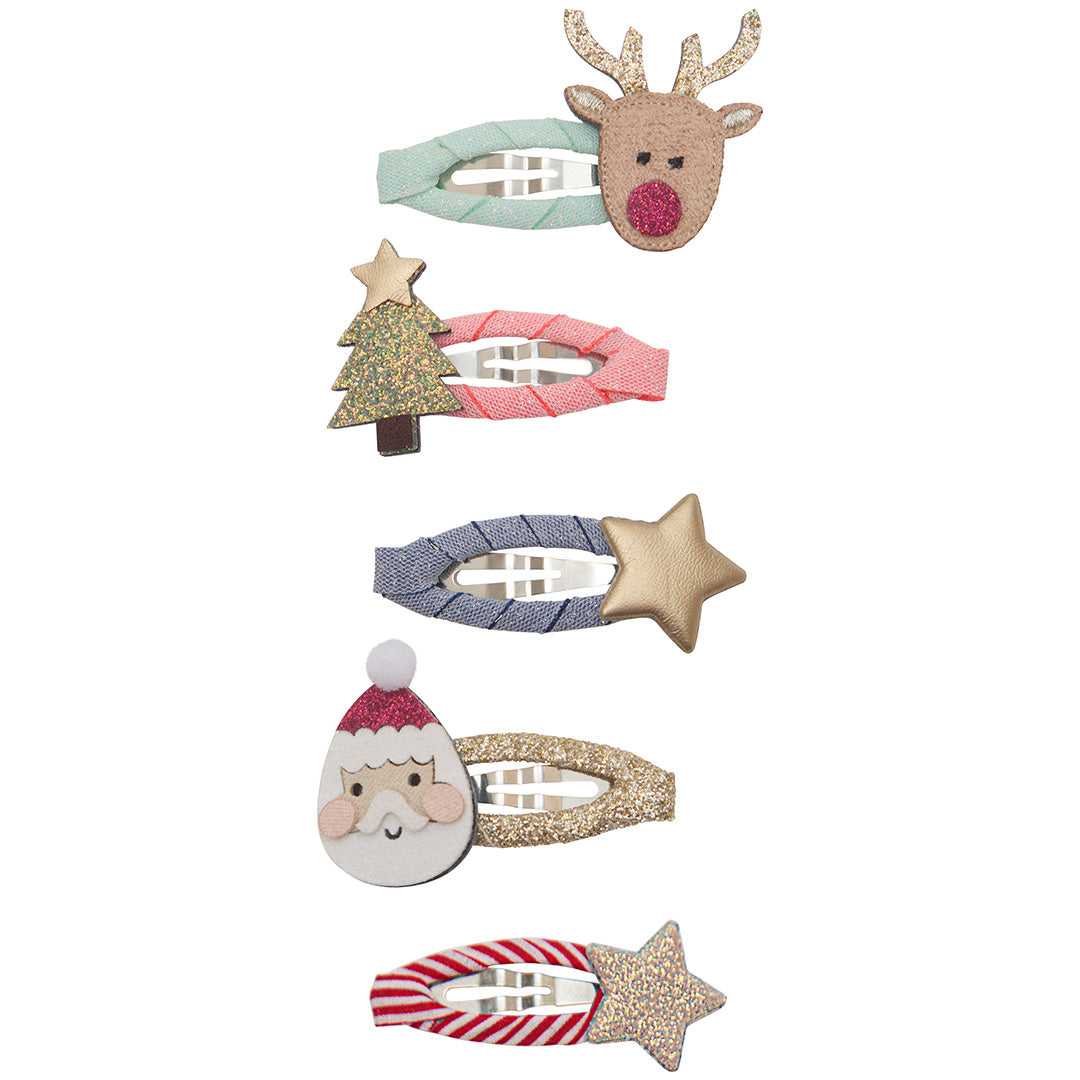 172116 | mimi & lula haarspeldjes santa & rudolph - multi - 5st 