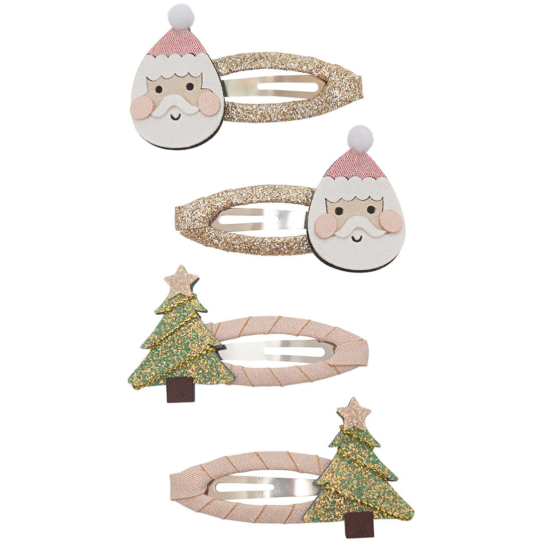 172120 | mimi & lula haarspeldjes santa & christmas tree - multi - 4st