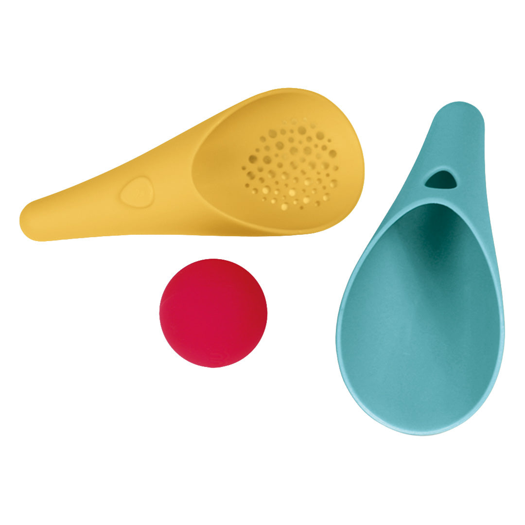 quut schep met zeef en bal cuppi 3-in-1 - banana blue