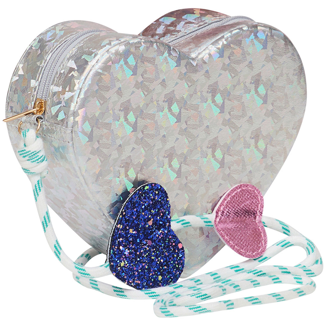 mimi & lula schoudertasje mega sparkle heart - pink multi | 173004-27 | 0